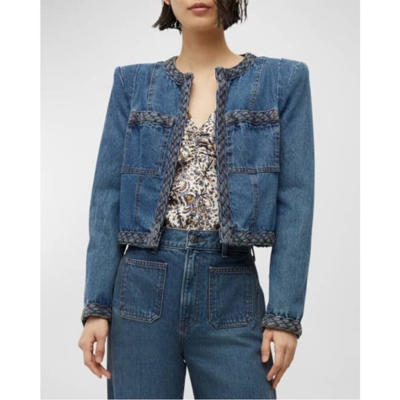 Veronica Beard Arrowe Medium Wash Denim Jacket - Picture 5 of 14